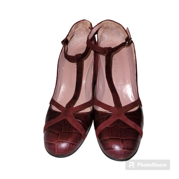 Armuse Maroon heels size 7.5 - Picture 1 of 6